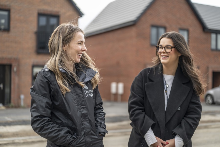 Wood Mill Rise Natalie O'brien, Homes England With Amy Walker, Head Of Communities (North) At Pfp