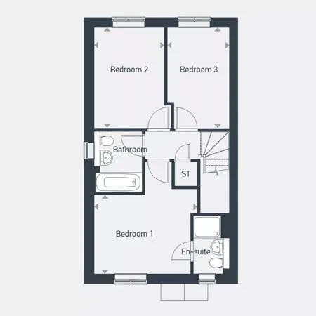 Saxon Floorplan First Floor