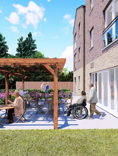 Wooldridge View Outside With Pergola