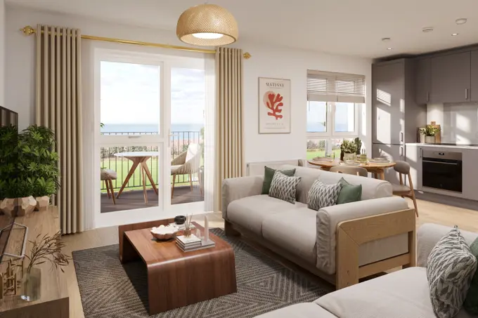 Blindwells Plot25 2Bedapt Livingrm Kitchen 5K