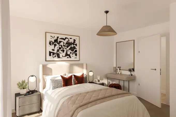 Plot 3075 Beaufort Park Origin Master Bedroom Still Interior