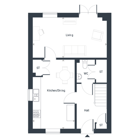 06454 02 The Gwel Houses Floorplans The Tristan GF
