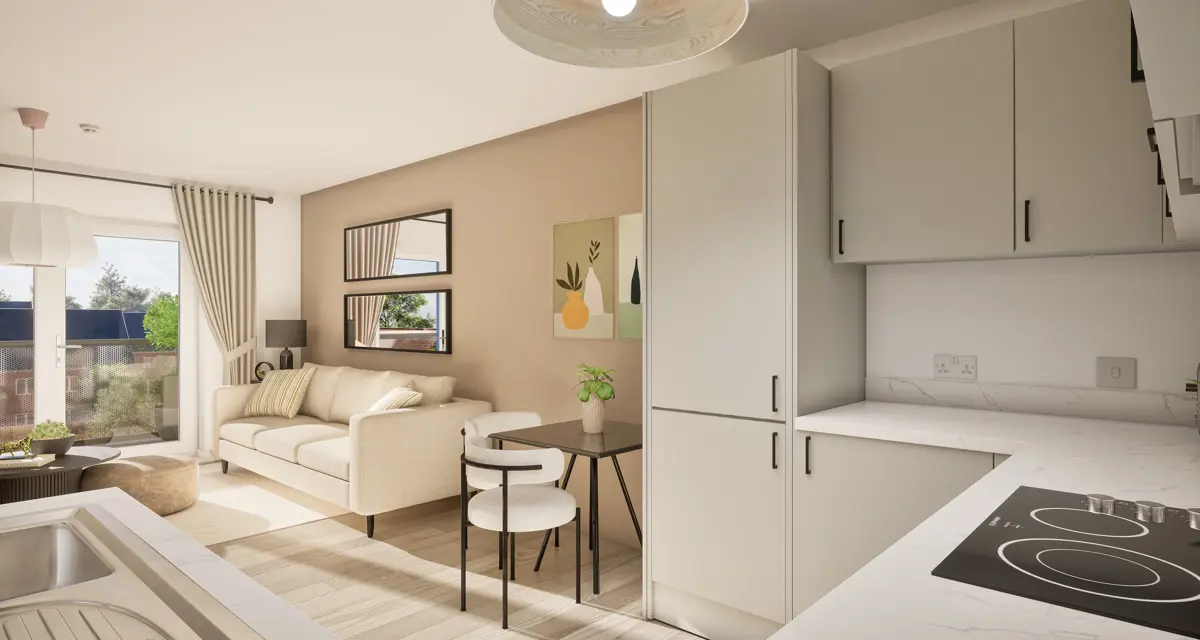 1 Bedroom Open Plan Living Area